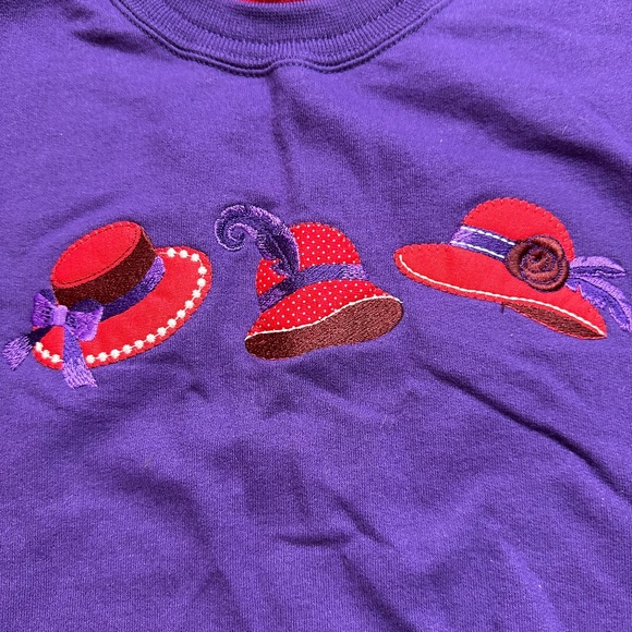 Red Hat Lady Red Hat Sweatshirt Long Sleeve Red and Purple 3x - Picture 4 of 11